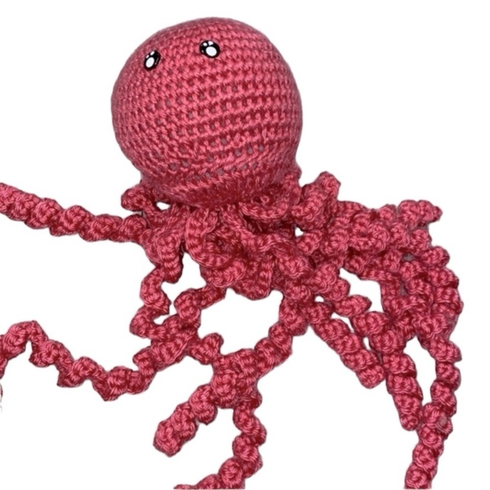 Pink octopus crochet animal